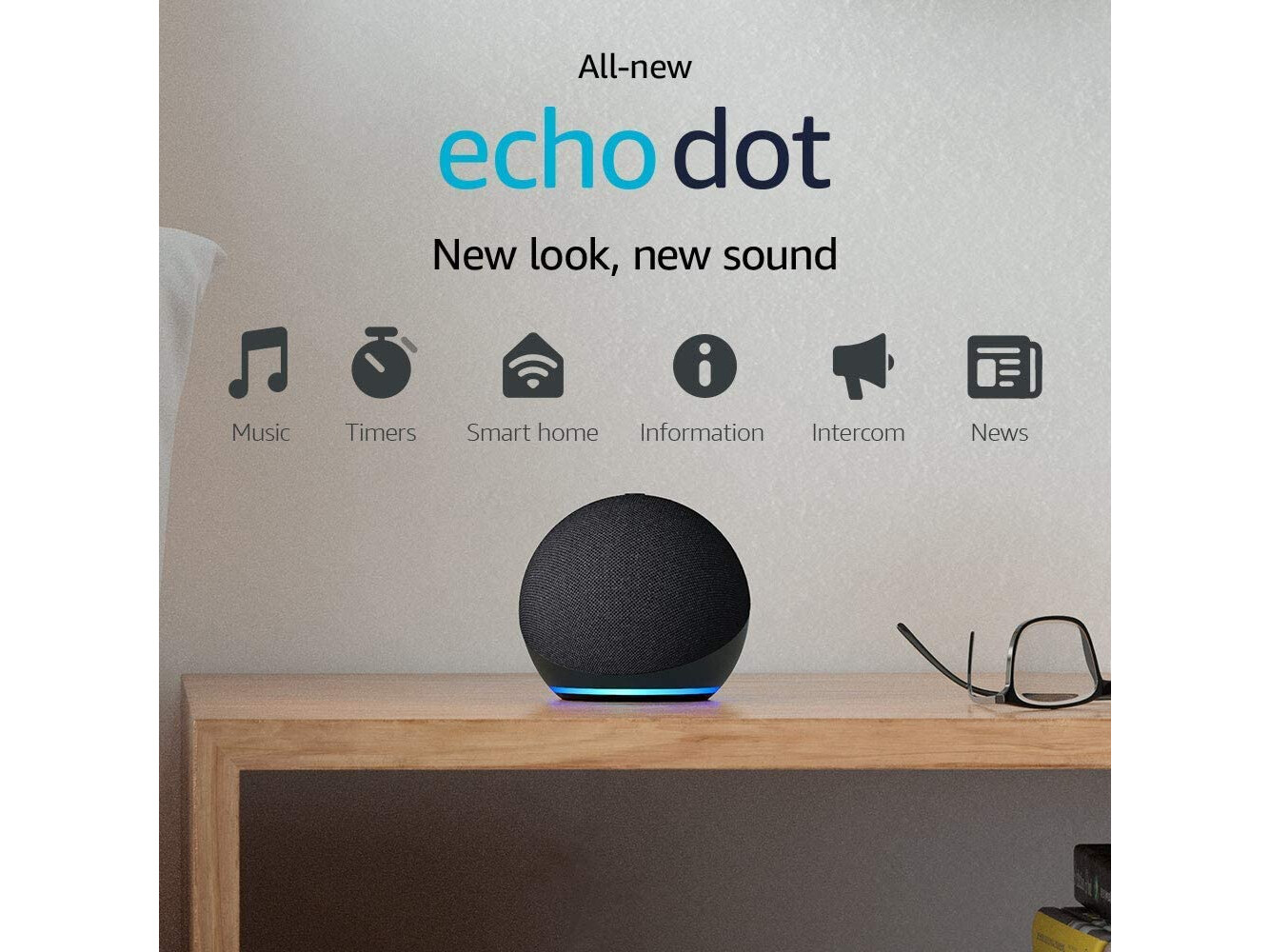 Echo Dot (4th Gen) Smart Speaker with Clock and Alexa - Twilight  Blue at