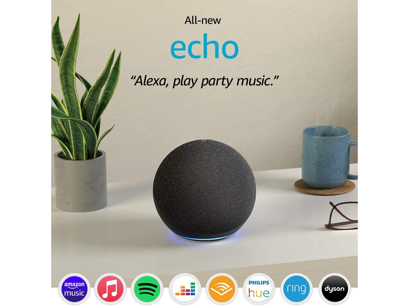 Echo Dot 3rd Generation Smart Alexa Speaker - Charcoal